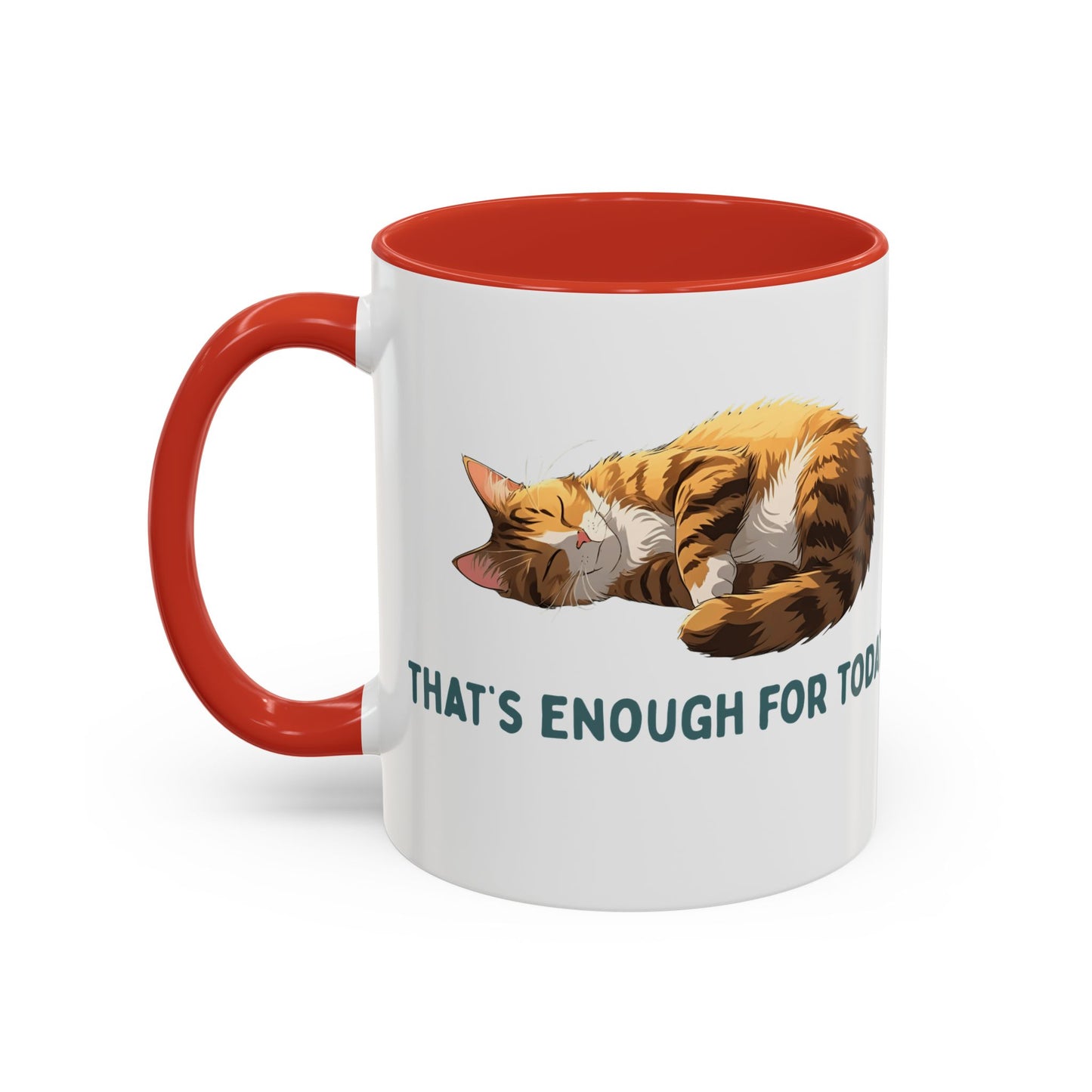 Mug - Sleeping Cat Coffee Mug with Funny Slogan