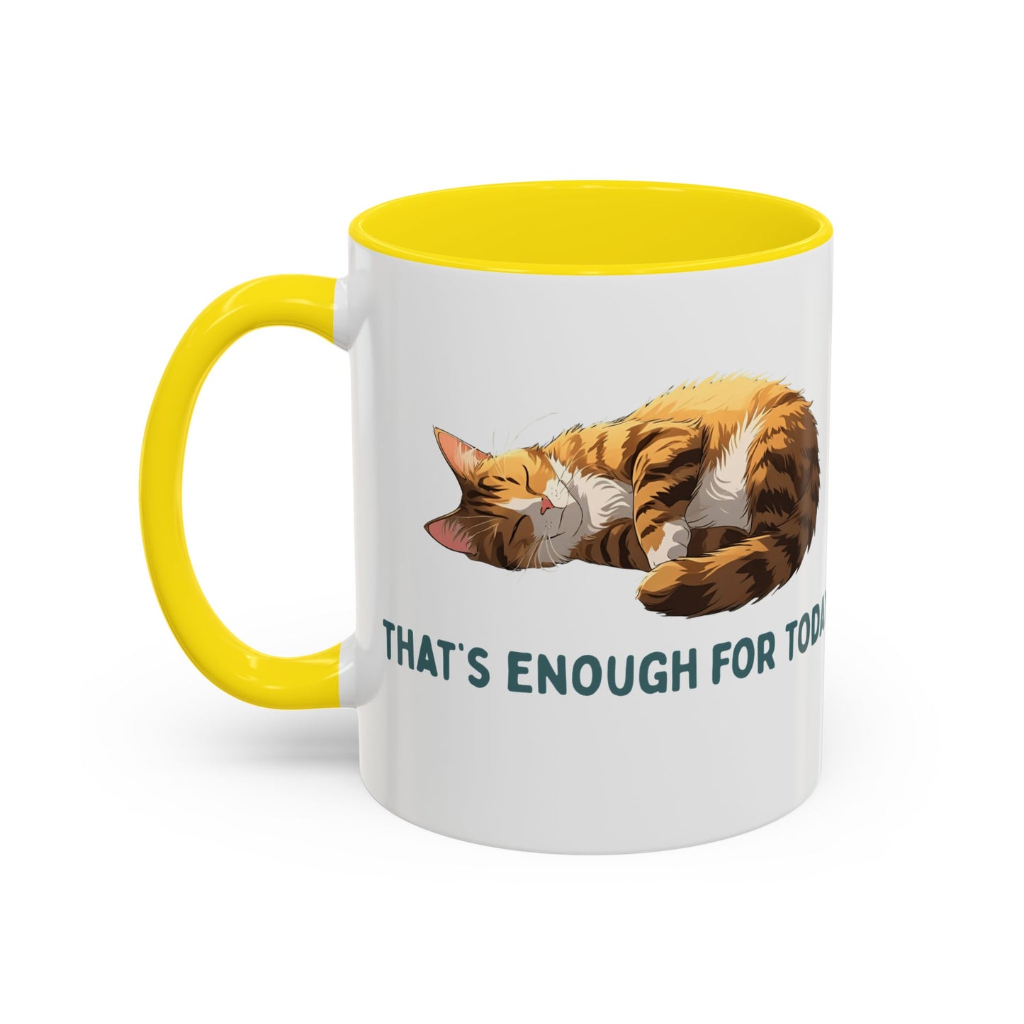 Mug - Sleeping Cat Coffee Mug with Funny Slogan