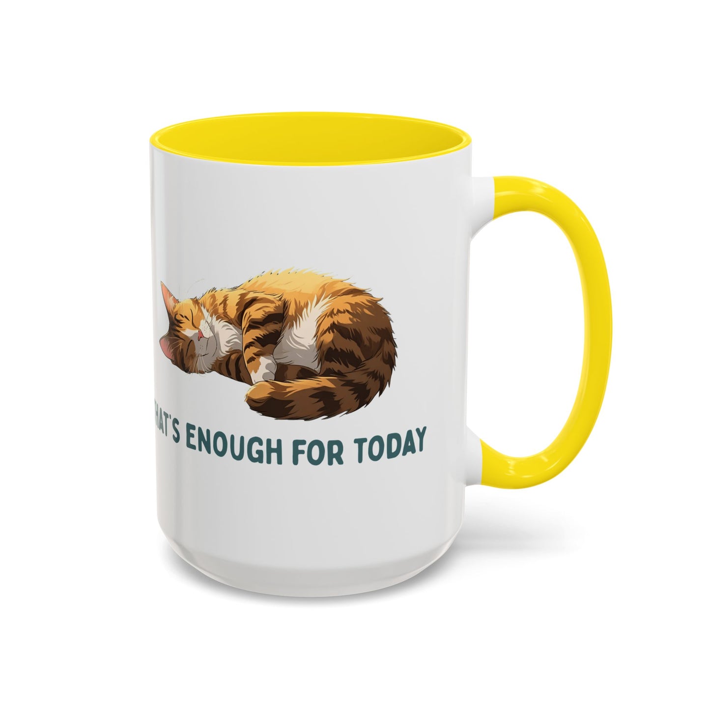 Mug - Sleeping Cat Coffee Mug with Funny Slogan
