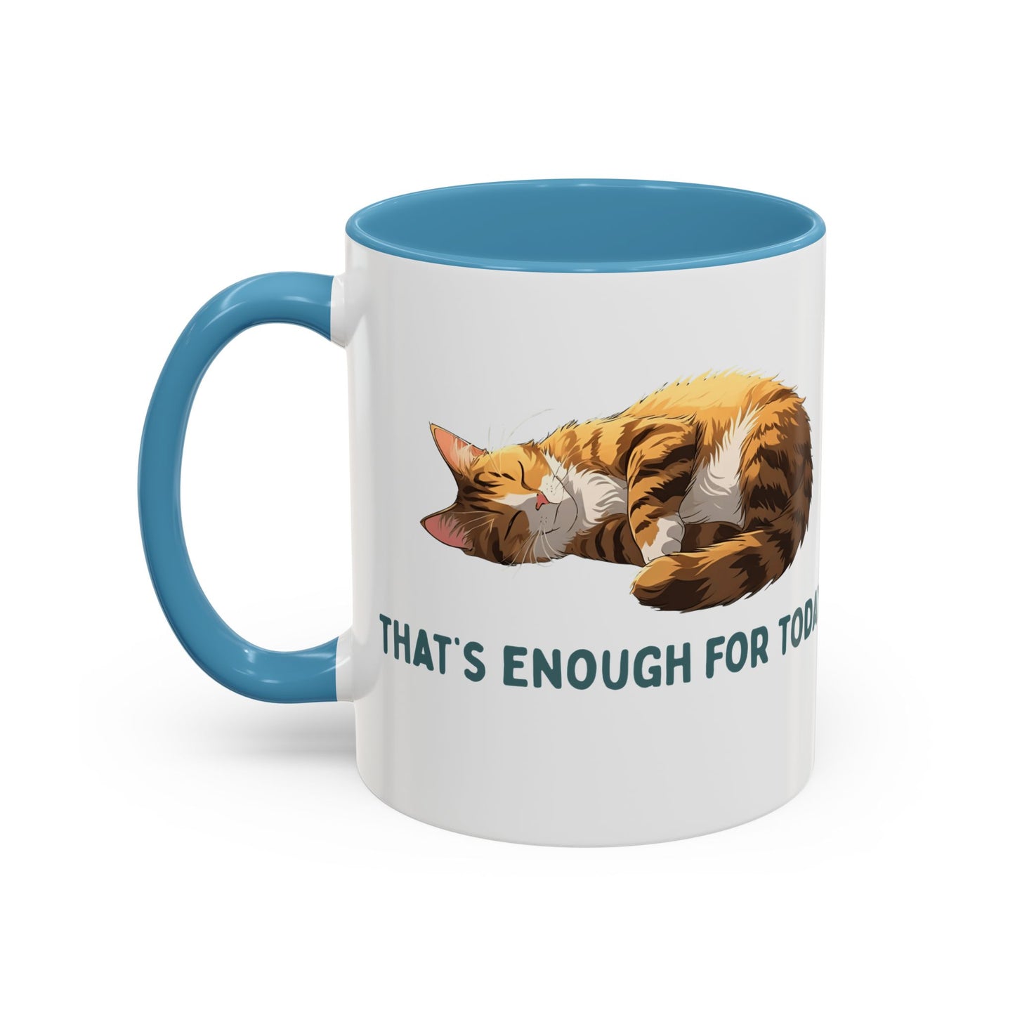 Mug - Sleeping Cat Coffee Mug with Funny Slogan