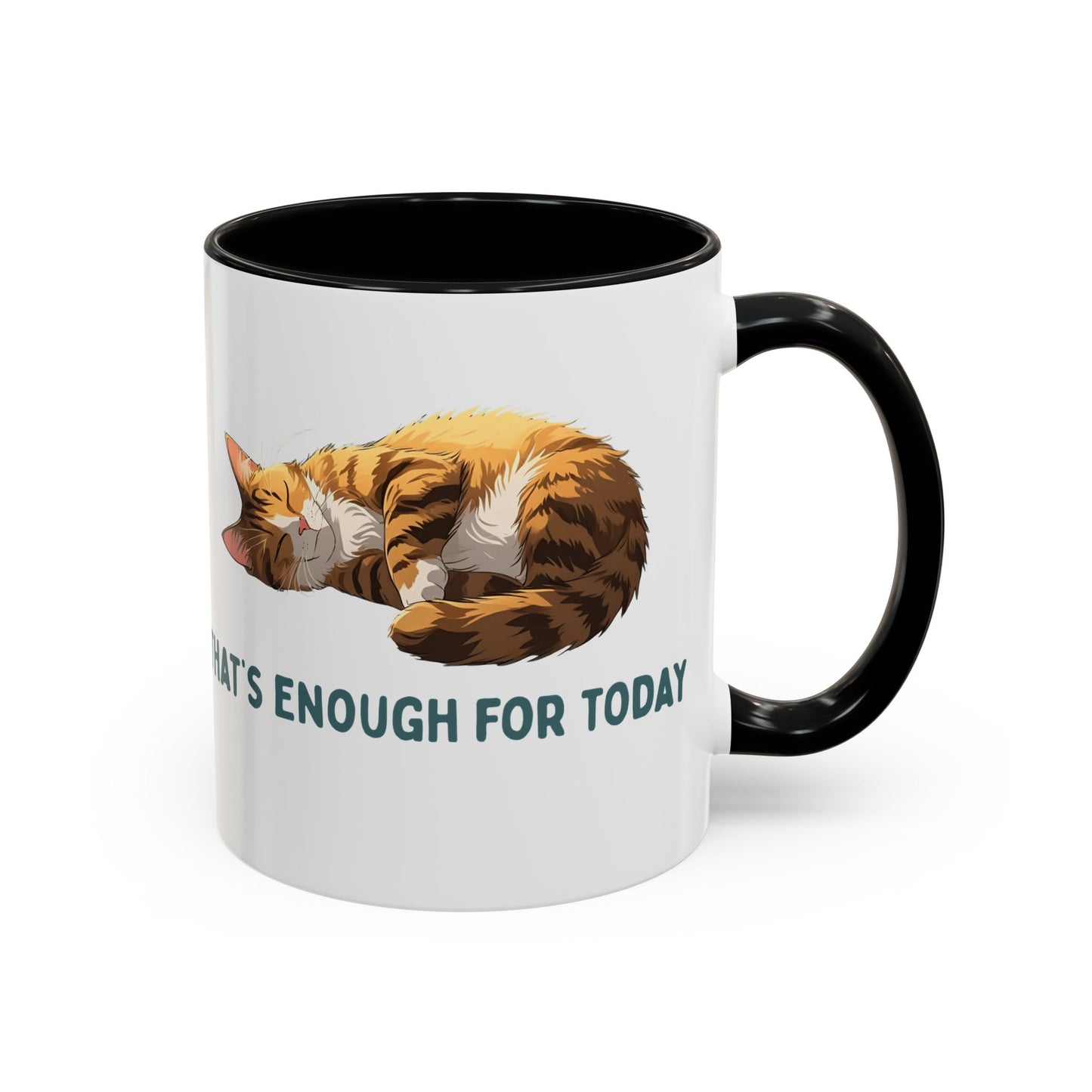 Mug - Sleeping Cat Coffee Mug with Funny Slogan