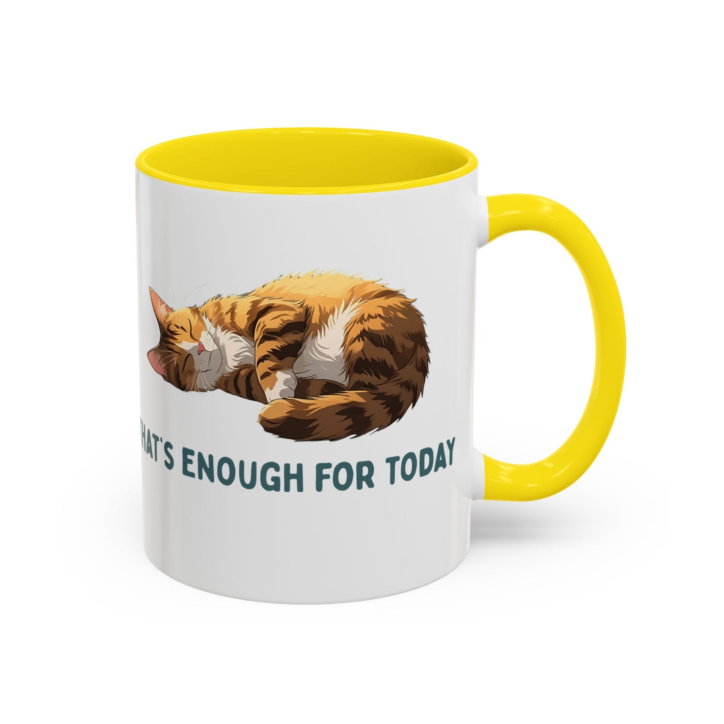 Mug - Sleeping Cat Coffee Mug with Funny Slogan