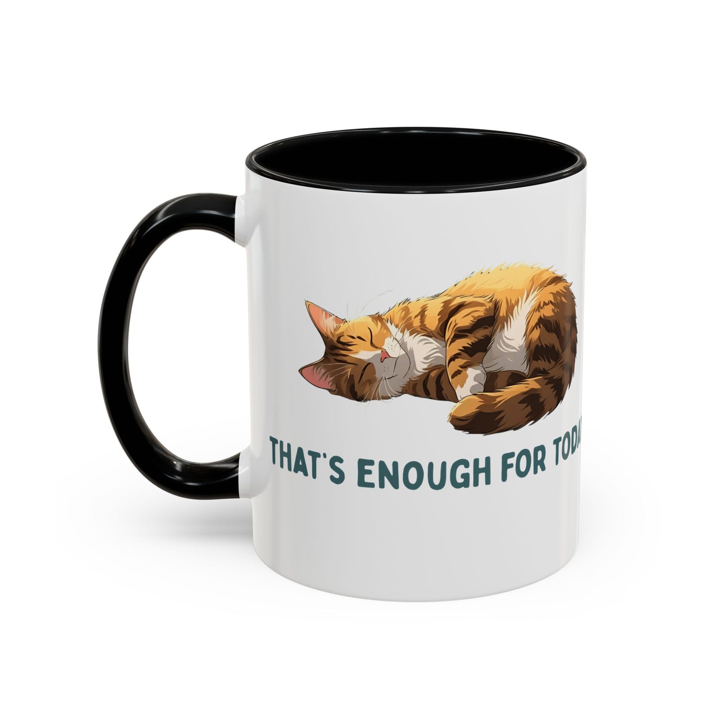 Mug - Sleeping Cat Coffee Mug with Funny Slogan