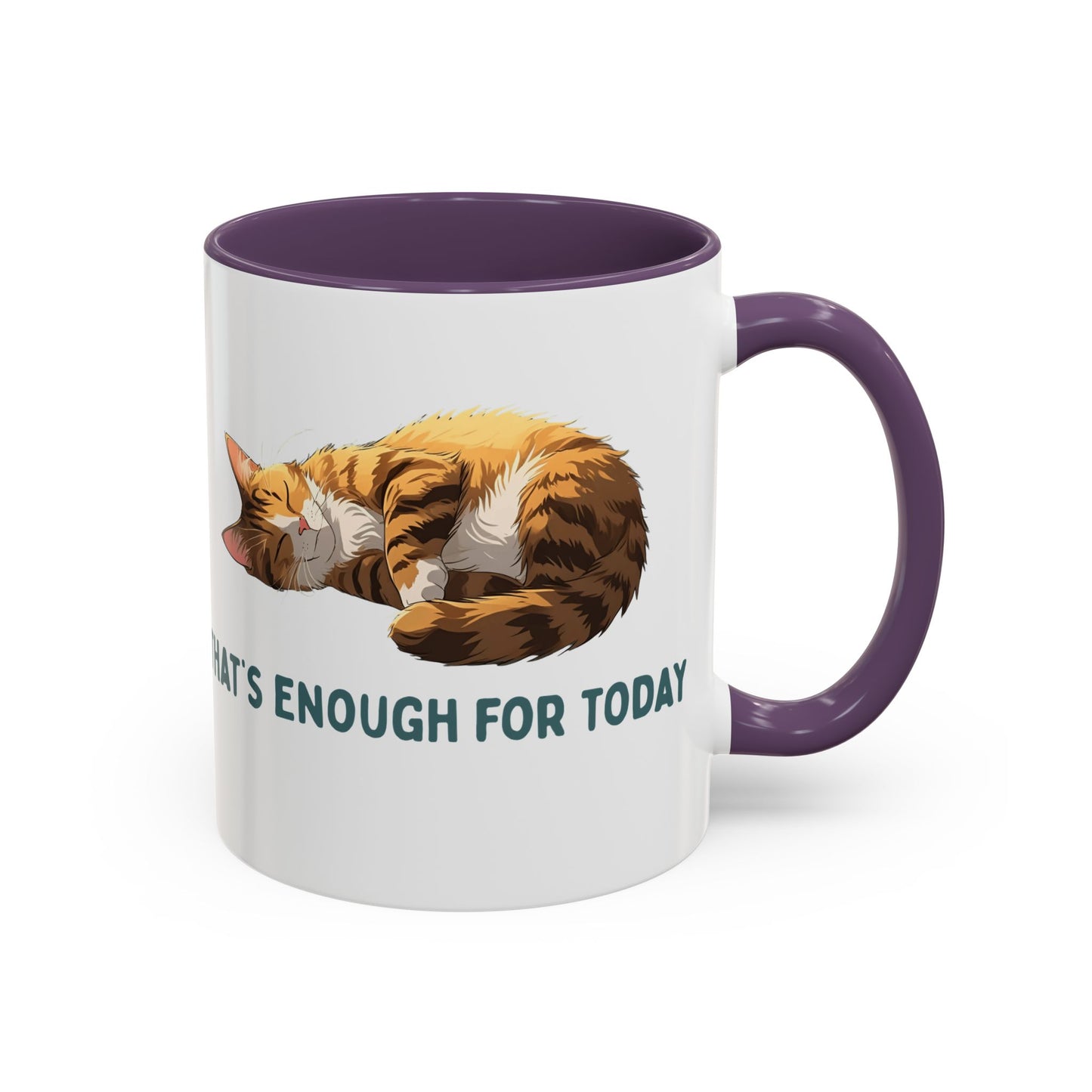 Mug - Sleeping Cat Coffee Mug with Funny Slogan